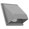 Lambro 8-In. Plastic Wall Exhaust or Air Intake Vent with Hinged Screen and Removable Damper, Gray, 389G