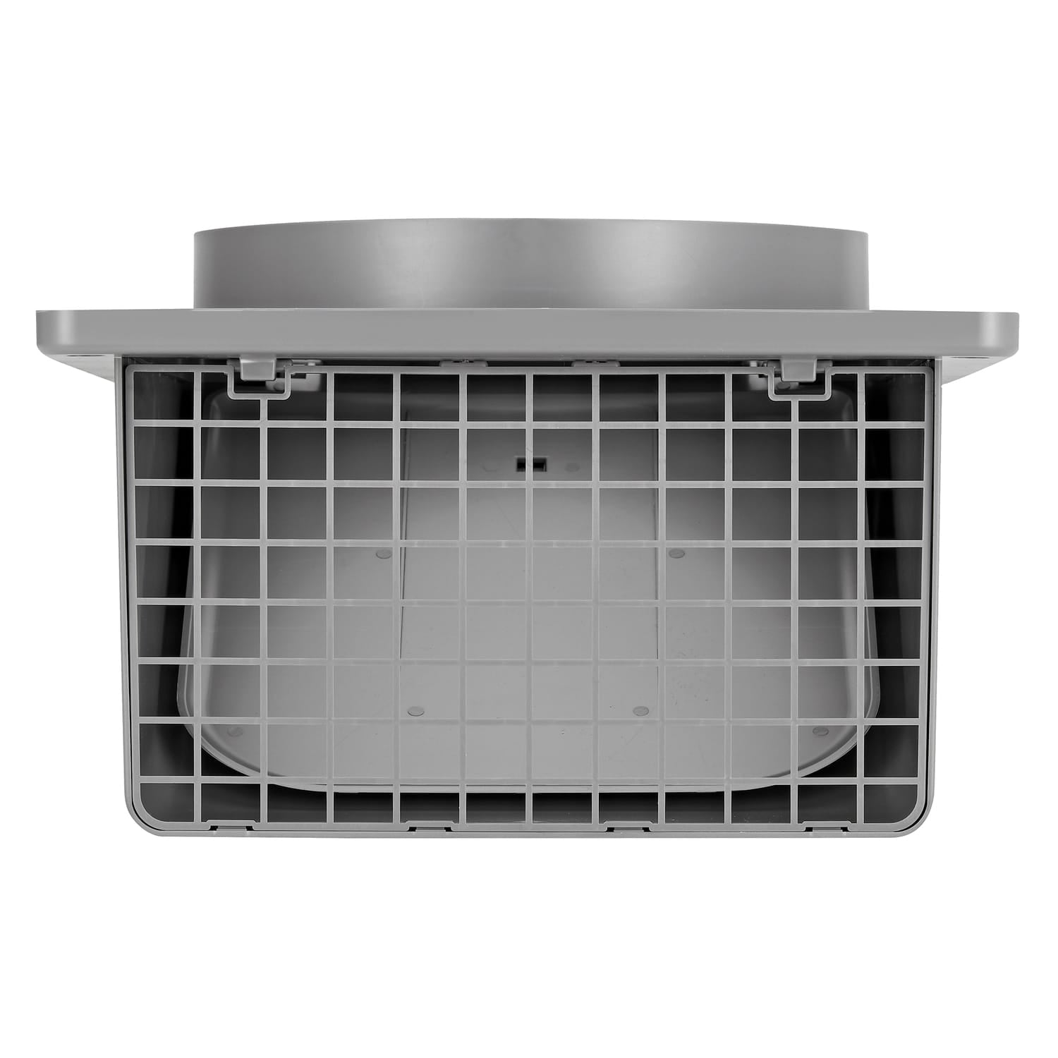 Lambro 8-In. Plastic Wall Exhaust or Air Intake Vent with Hinged Screen and Removable Damper, Gray, 389G