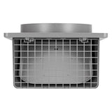 Lambro 8-In. Plastic Wall Exhaust or Air Intake Vent with Hinged Screen and Removable Damper, Gray, 389G