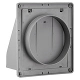Lambro 8-In. Plastic Wall Exhaust or Air Intake Vent with Hinged Screen and Removable Damper, Gray, 389G