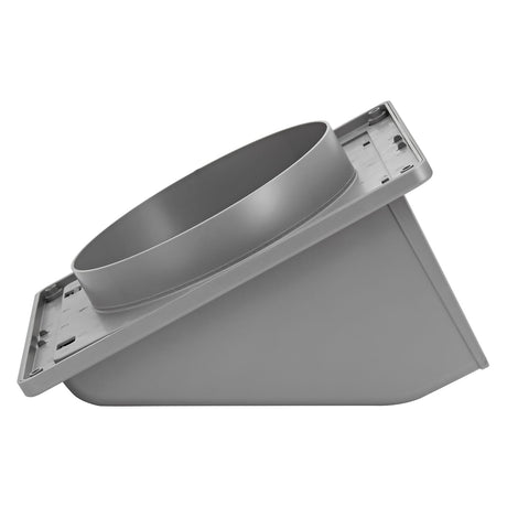 Lambro 8-In. Plastic Wall Exhaust or Air Intake Vent with Hinged Screen and Removable Damper, Gray, 389G