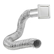 Lambro 4" Bath Fan Exhaust Through-the-Wall Vent Kit with Single Flap Vent, 8-Ft. UL 181 Foil Flex Duct, and 11" Aluminum Snap-Lock Tail Pipe, 481UL