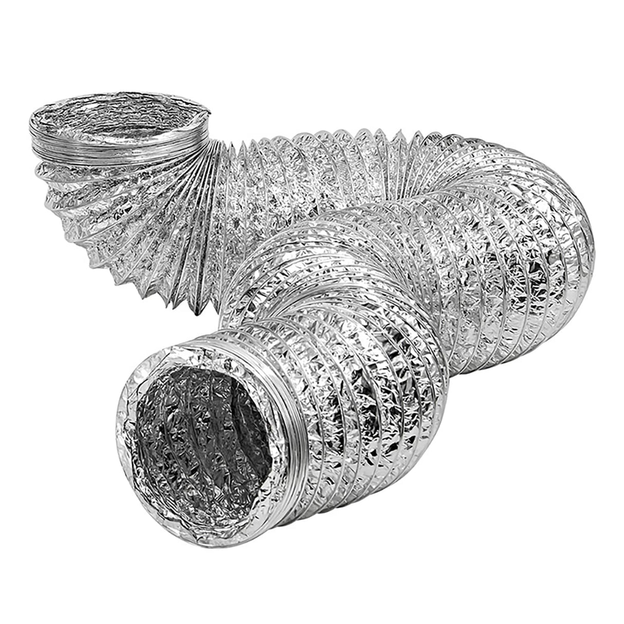 Lambro 4" Bath Fan Exhaust Through-the-Wall Vent Kit with Single Flap Vent, 8-Ft. UL 181 Foil Flex Duct, and 11" Aluminum Snap-Lock Tail Pipe, 481UL