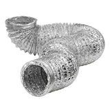Lambro 4" Bath Fan Exhaust Through-the-Wall Vent Kit with Single Flap Vent, 8-Ft. UL 181 Foil Flex Duct, and 11" Aluminum Snap-Lock Tail Pipe, 481UL