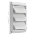 Lambro 4-In. White Plastic Air Intake Louver Vent with Removable Screen