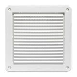Lambro 6-In. White Plastic Fresh Air Intake Vent with Mini Louvers and Removable Screen, White, 606W-ML