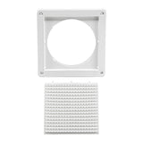 Lambro 6-In. White Plastic Fresh Air Intake Vent with Mini Louvers and Removable Screen, White, 606W-ML