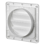 Lambro 6-In. White Plastic Fresh Air Intake Vent with Rain Guard and Removable Screen, White, 606W