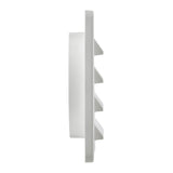 Lambro 6-In. White Plastic Fresh Air Intake Vent with Rain Guard and Removable Screen, White, 606W