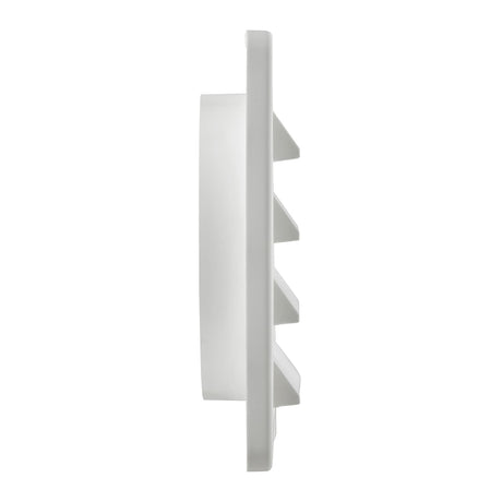 Lambro 6-In. White Plastic Fresh Air Intake Vent with Rain Guard and Removable Screen, White, 606W