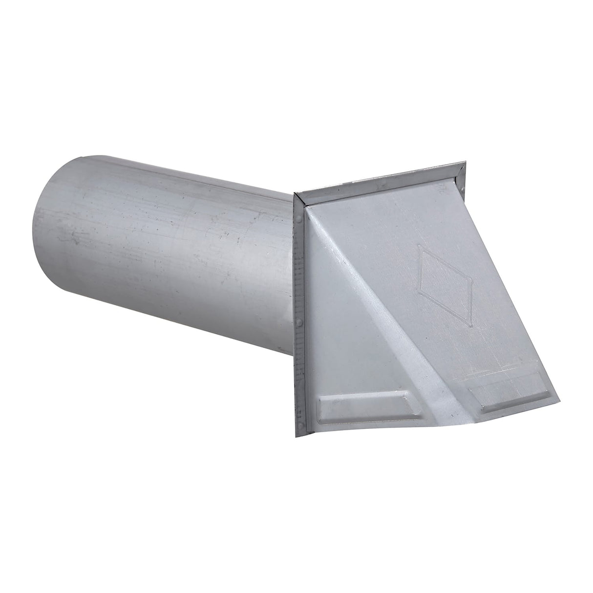 Lambro 4-In., 26-Gauge Paint-Grade Steel Wall Exhaust Hood Vent with Damper, Wire Mesh Screen, and 11-In. Pipe, EC-34400GMS-PG