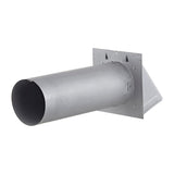 Lambro 4-In., 26-Gauge Paint-Grade Steel Wall Exhaust Hood Vent with Damper, Wire Mesh Screen, and 11-In. Pipe, EC-34400GMS-PG