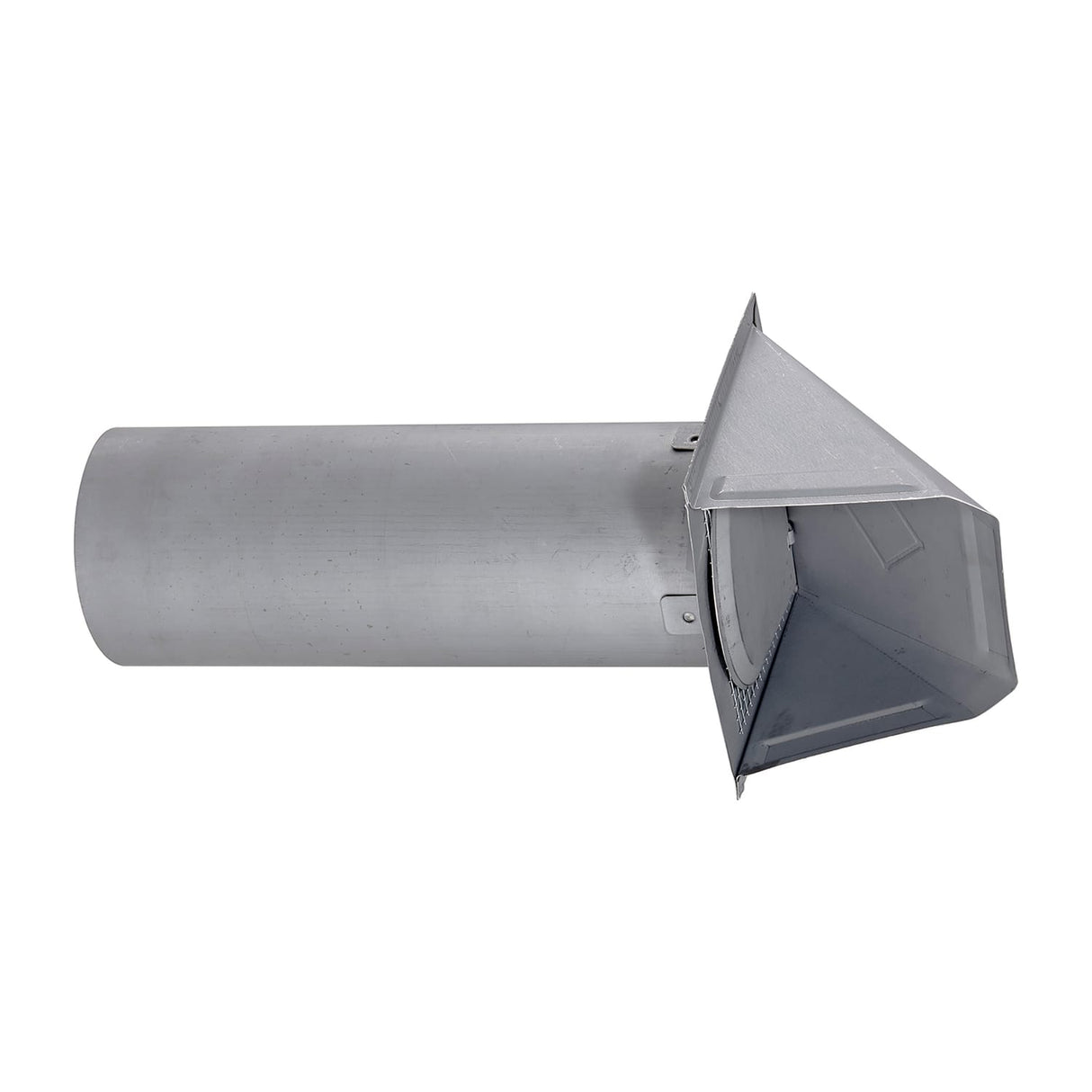 Lambro 4-In., 26-Gauge Paint-Grade Steel Wall Exhaust Hood Vent with Damper, Wire Mesh Screen, and 11-In. Pipe, EC-34400GMS-PG