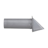 Lambro 4-In., 26-Gauge Paint-Grade Steel Wall Exhaust Hood Vent with Damper, Wire Mesh Screen, and 11-In. Pipe, EC-34400GMS-PG