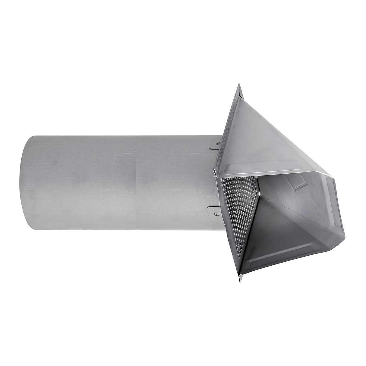 Lambro 4-In. 26-Gauge Paint-Grade Steel Fresh Air Intake Vent with Wire Mesh Screen and 11-In. Pipe, EC-34400GNDMS-PG