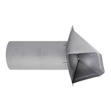 Lambro 4-In. 26-Gauge Paint-Grade Steel Fresh Air Intake Vent with Wire Mesh Screen and 11-In. Pipe, EC-34400GNDMS-PG