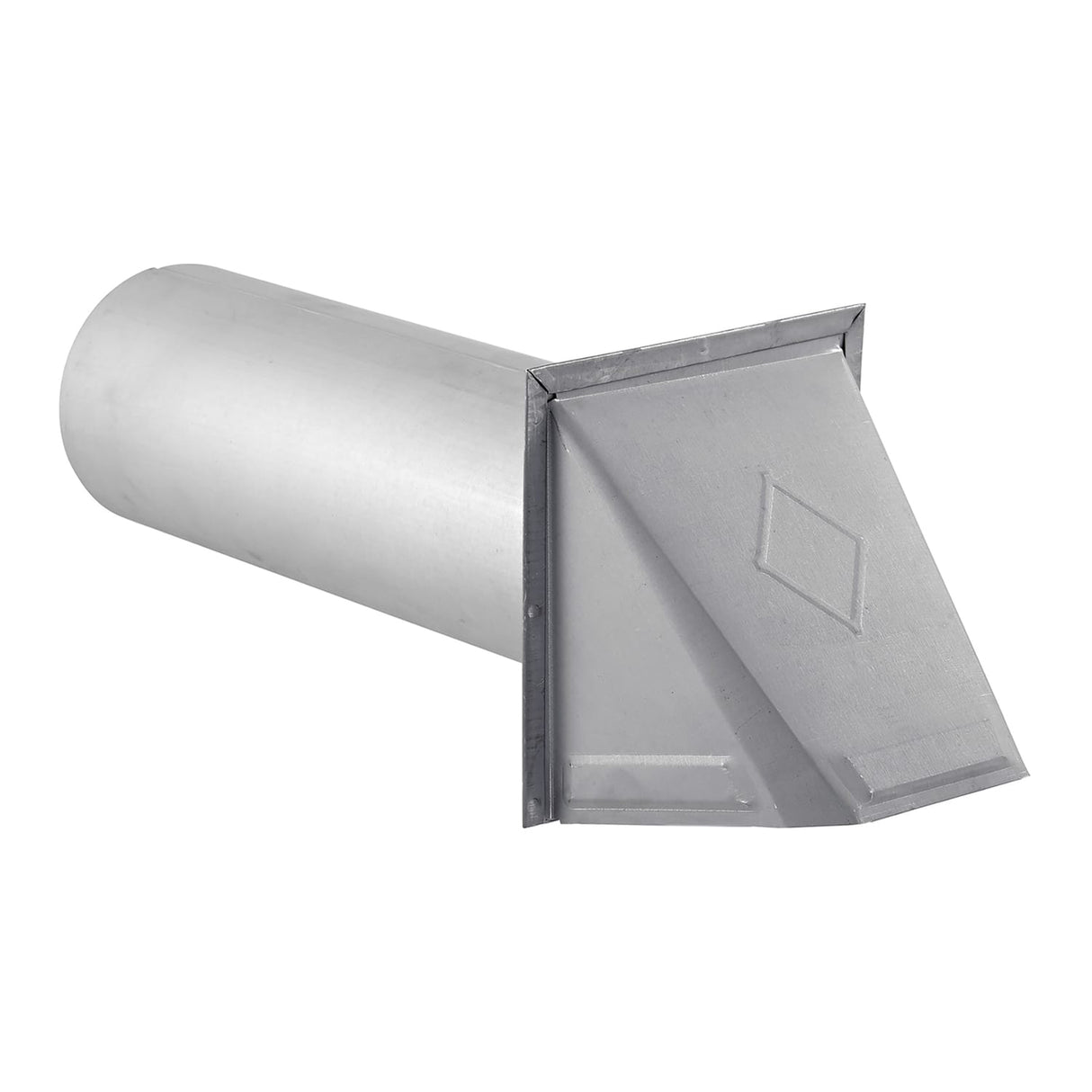 Lambro 4-In. 26-Gauge Paint-Grade Steel Fresh Air Intake Vent with Wire Mesh Screen and 11-In. Pipe, EC-34400GNDMS-PG