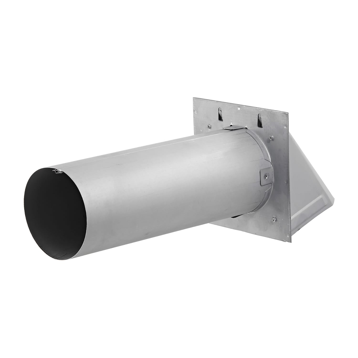 Lambro 4-In. 26-Gauge Paint-Grade Steel Fresh Air Intake Vent with Wire Mesh Screen and 11-In. Pipe, EC-34400GNDMS-PG