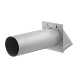 Lambro 4-In. 26-Gauge Paint-Grade Steel Fresh Air Intake Vent with Wire Mesh Screen and 11-In. Pipe, EC-34400GNDMS-PG