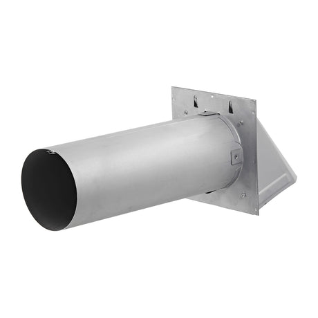 Lambro 4-In. 26-Gauge Paint-Grade Steel Fresh Air Intake Vent with Wire Mesh Screen and 11-In. Pipe, EC-34400GNDMS-PG