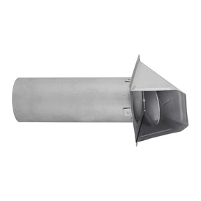 Lambro 4-In., 26-Gauge Paint-Grade Steel Wall Exhaust Hood Vent with Damper and 11-In. Pipe, EC-34400G-PG