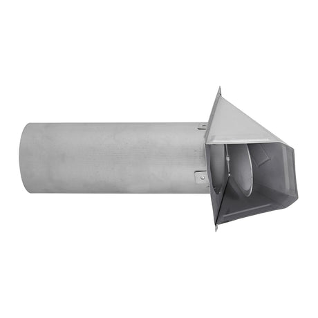Lambro 4-In., 26-Gauge Paint-Grade Steel Wall Exhaust Hood Vent with Damper and 11-In. Pipe, EC-34400G-PG