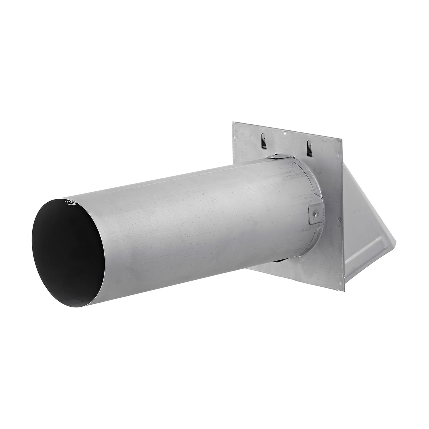 Lambro 4-In., 26-Gauge Paint-Grade Steel Wall Exhaust Hood Vent with Damper and 11-In. Pipe, EC-34400G-PG