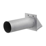 Lambro 4-In., 26-Gauge Paint-Grade Steel Wall Exhaust Hood Vent with Damper and 11-In. Pipe, EC-34400G-PG
