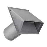 Lambro 6-In., 26-Gauge Paint-Grade Steel Wall Exhaust Hood Vent with Damper and 11-In. Pipe, EC-3460G-11-PG
