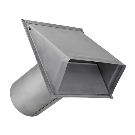 Lambro 6-In., 26-Gauge Paint-Grade Steel Wall Exhaust Hood Vent with Damper and 11-In. Pipe, EC-3460G-11-PG
