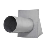 Lambro 6-In., 26-Gauge Paint-Grade Steel Wall Exhaust Hood Vent with Damper and 11-In. Pipe, EC-3460G-11-PG