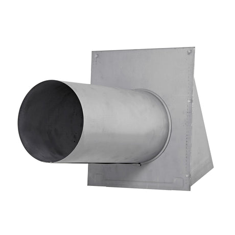 Lambro 6-In., 26-Gauge Paint-Grade Steel Wall Exhaust Hood Vent with Damper and 11-In. Pipe, EC-3460G-11-PG