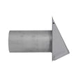 Lambro 6-In. 26-Gauge Paint-Grade Steel Wall Exhaust Hood Vent with Damper, Wire Mesh Screen, and 11-In. Pipe, EC-3460GMS-11-PG