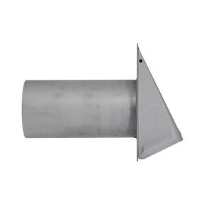 Lambro 6-In. 26-Gauge Paint-Grade Steel Wall Exhaust Hood Vent with Damper, Wire Mesh Screen, and 11-In. Pipe, EC-3460GMS-11-PG