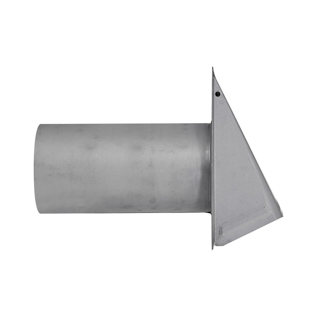 Lambro 6-In. 26-Gauge Paint-Grade Steel Wall Exhaust Hood Vent with Damper, Wire Mesh Screen, and 11-In. Pipe, EC-3460GMS-11-PG