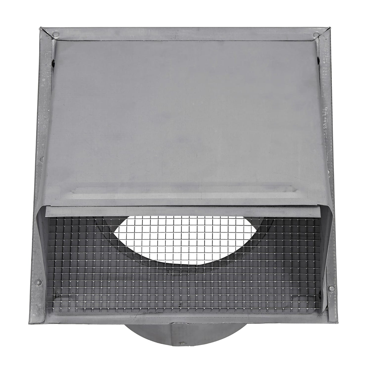 Lambro 6-In. 26-Gauge Paint-Grade Steel Wall Exhaust Hood Vent with Damper, Wire Mesh Screen, and 11-In. Pipe, EC-3460GMS-11-PG
