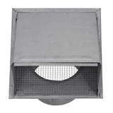 Lambro 6-In. 26-Gauge Paint-Grade Steel Wall Exhaust Hood Vent with Damper, Wire Mesh Screen, and 11-In. Pipe, EC-3460GMS-11-PG