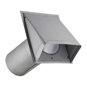 Lambro 6-In. 26-Gauge Paint-Grade Steel Fresh Air Intake Vent with Wire Mesh Screen and 11-In. Pipe, EC-3460GNDMS-11-PG