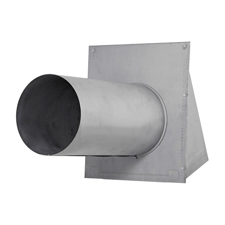 Lambro 6-In. 26-Gauge Paint-Grade Steel Fresh Air Intake Vent with Wire Mesh Screen and 11-In. Pipe, EC-3460GNDMS-11-PG