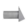 Lambro 8-In., 26-Gauge Paint-Grade Steel Wall Exhaust Hood Vent with Damper, Wire Mesh Screen, and 11-In. Pipe, EC-3480GMS-11-PG
