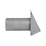 Lambro 8-In., 26-Gauge Paint-Grade Steel Wall Exhaust Hood Vent with Damper, Wire Mesh Screen, and 11-In. Pipe, EC-3480GMS-11-PG