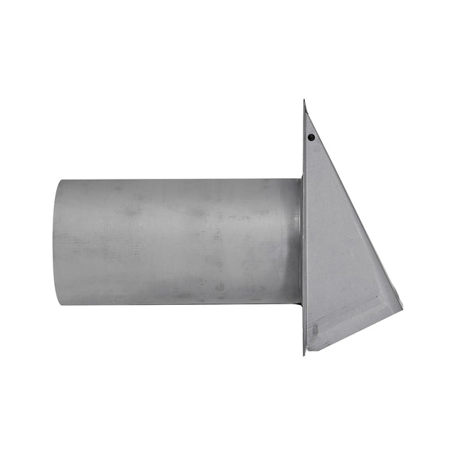Lambro 8-In., 26-Gauge Paint-Grade Steel Wall Exhaust Hood Vent with Damper, Wire Mesh Screen, and 11-In. Pipe, EC-3480GMS-11-PG