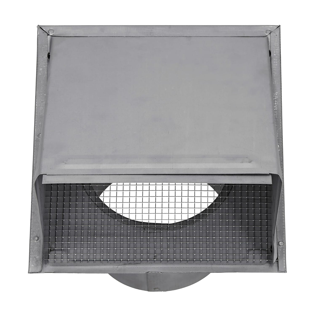 Lambro 8-In., 26-Gauge Paint-Grade Steel Wall Exhaust Hood Vent with Damper, Wire Mesh Screen, and 11-In. Pipe, EC-3480GMS-11-PG