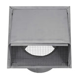 Lambro 8-In., 26-Gauge Paint-Grade Steel Wall Exhaust Hood Vent with Damper, Wire Mesh Screen, and 11-In. Pipe, EC-3480GMS-11-PG