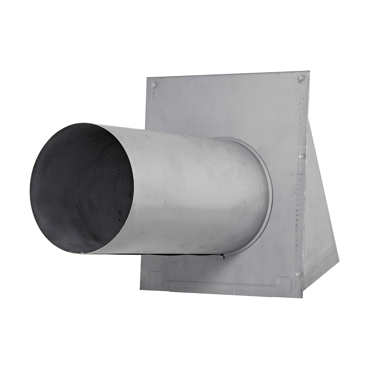 Lambro 8-In., 26-Gauge Paint-Grade Steel Wall Exhaust Hood Vent with Damper, Wire Mesh Screen, and 11-In. Pipe, EC-3480GMS-11-PG