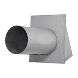 Lambro 8-In., 26-Gauge Paint-Grade Steel Fresh Air Intake Vent with Wire Mesh Screen and 11-In. Pipe, EC-3480GNDMS-11-PG