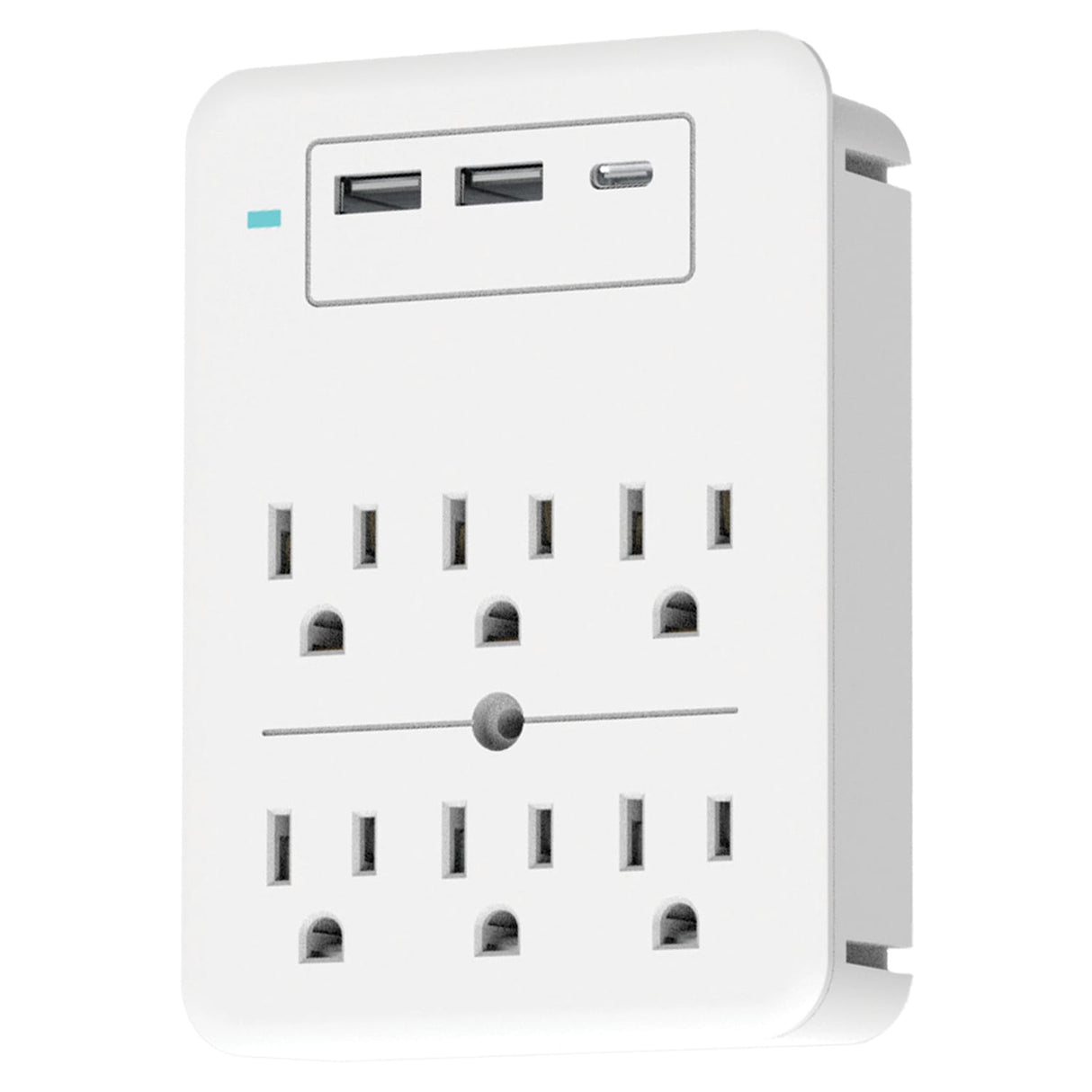 Ciao Tech 6-AC Outlet 3-USB Port 300-Joules Surge Protector Wall Tap, CPA5V00-072