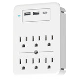 Ciao Tech 6-AC Outlet 3-USB Port 300-Joules Surge Protector Wall Tap, CPA5V00-072