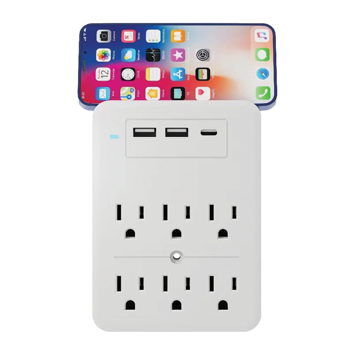 Ciao Tech 6-AC Outlet 3-USB Port 300-Joules Surge Protector Wall Tap, CPA5V00-072