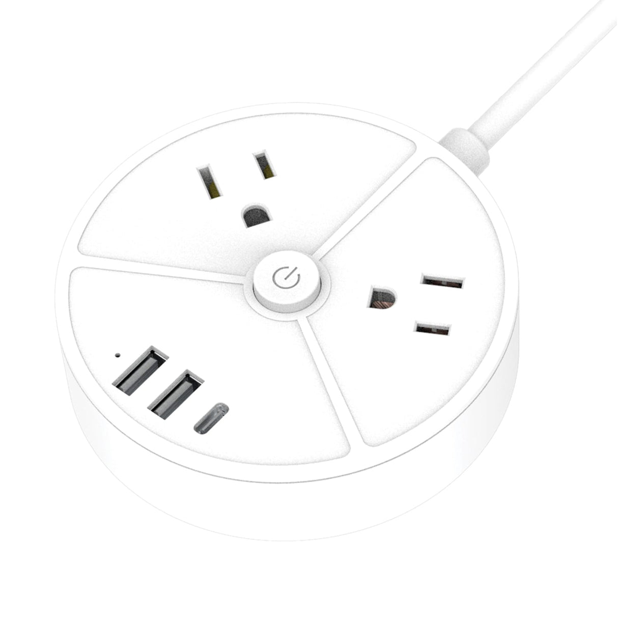 Ciao Tech 2-AC Outlet 3-USB Port 300 Joules Surge Protector Power Strip, 5-Ft. Cord with Straight Plug, CPAT500-050